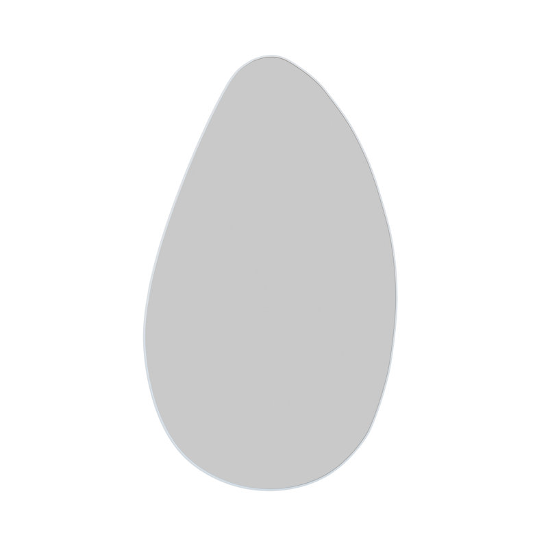 Starla Pebble Mirror, 28" x 48", White, Asymmetrical