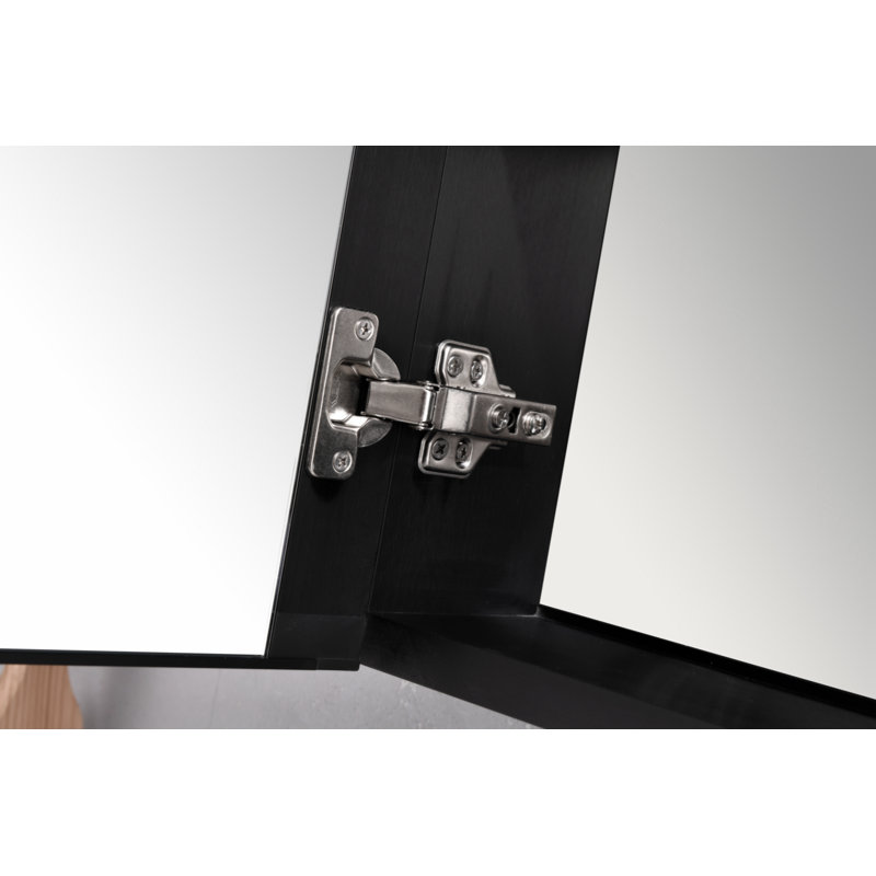 Armoire à pharmacie de salle de bain avec miroir, armoire murale encastrée ou à fixation en surface