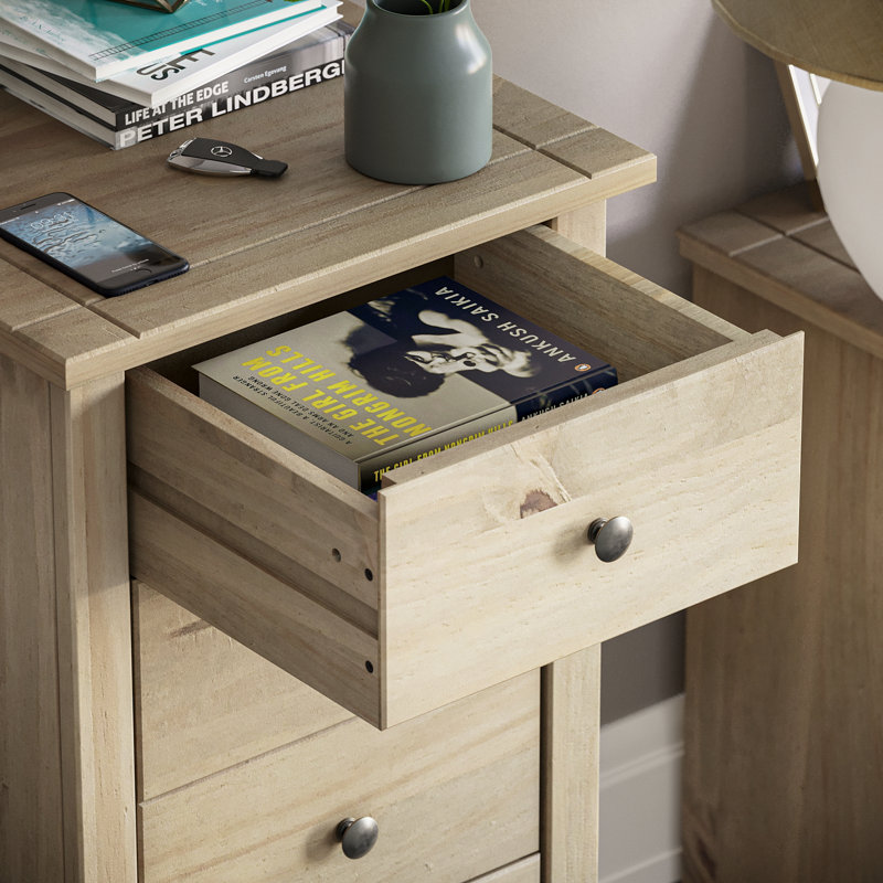 Somers Solid Wood 46cm W 5 - Drawer Chest of Drawers