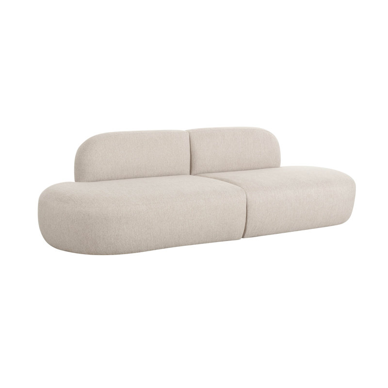 Canapé en lin beige Tov Furniture Broohah, Mélange de lin beige