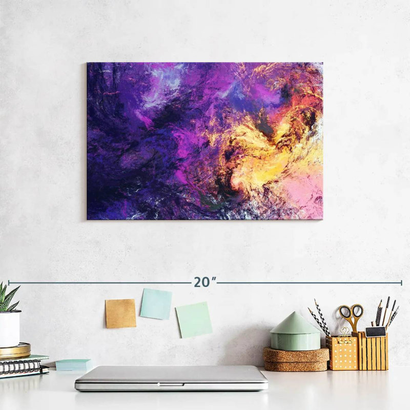 Avery Purple Abstract Texture, 8" H x 12" W