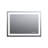 28" Lighted Frameless Bathroom Vanity Mirror
