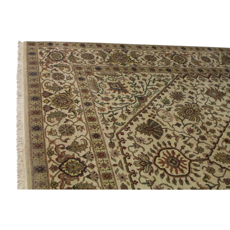 Tapis oriental brun / beige noué à la main