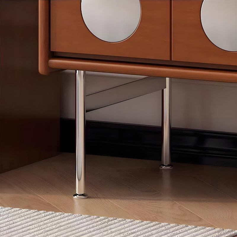 Armoire d'appoint en verre et acier inoxydable