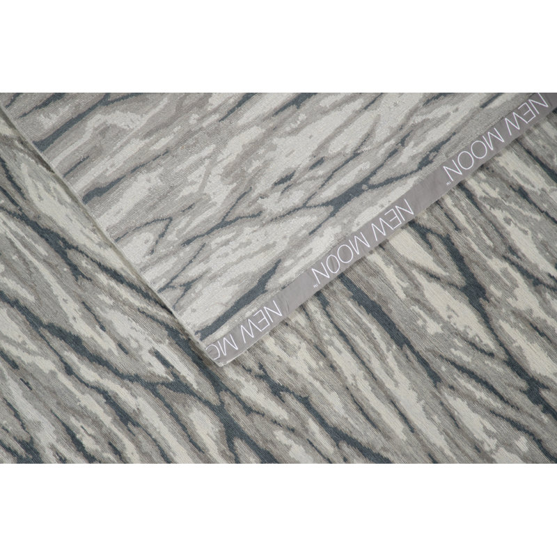 Contemporary Hand Knotted Wool Abstract Area Rug, Rectangle 12' x 18'