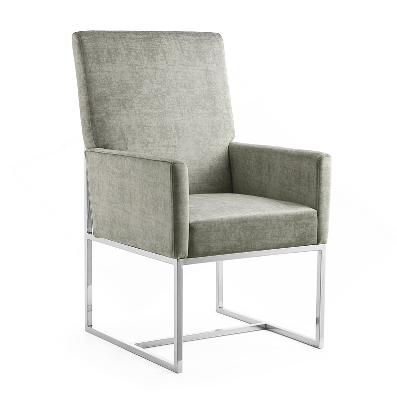 Chaise de salle à manger en acier, Gris acier