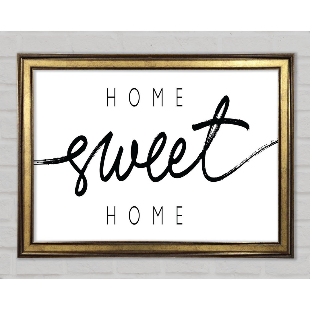 Home Sweet Home Quirky - Einzelner Bilderrahmen Typografie