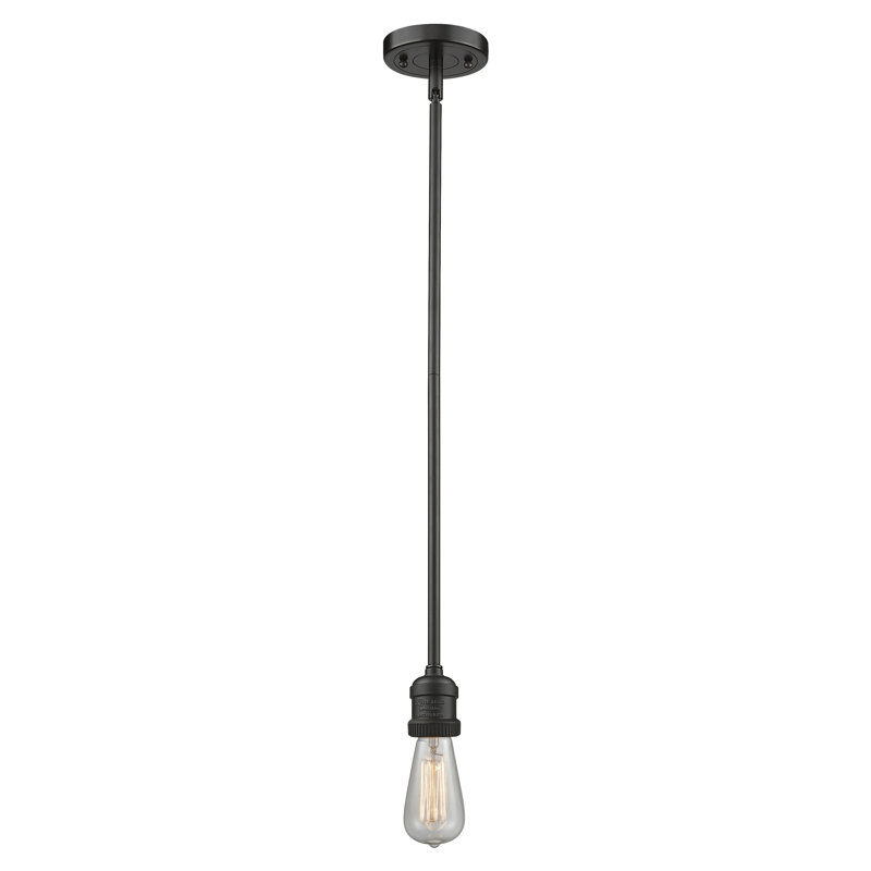 Luminaire suspendu géométrique unique 1 lumière, Grainé, Bronze frotté à l'huile