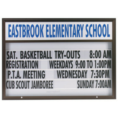 Marquee Two Illuminated Double Sided Changeable Sign System