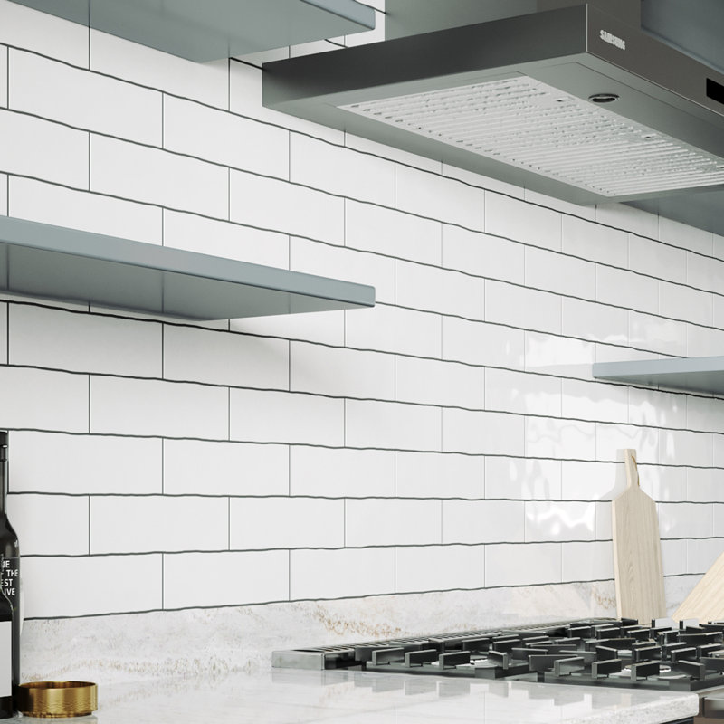 Chester 3" x 12" Ceramic Subway Tile, White