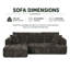 Canapé Boneless, canapé modulaire en L Chenille-129718218-129718220