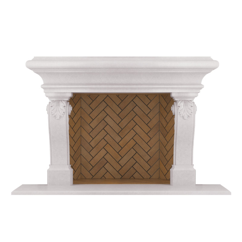 Adana Fireplace Surround, Smooth White