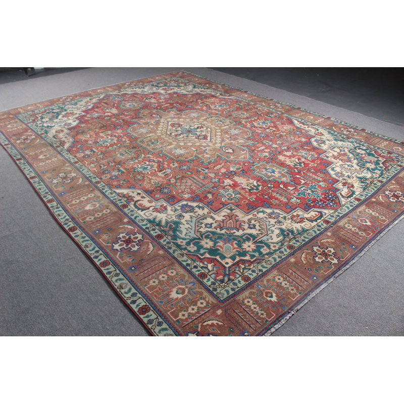 Très grand tapis turc rétro très grand authentique parfait pour rehausser l'esthétique de votre salon
