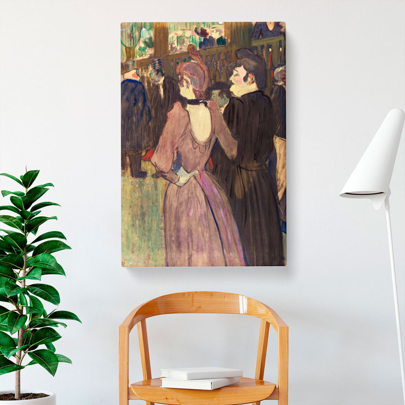 La Goulue And Her Sister Vol.1 by Henri De Toulouse-Lautrec - Wrapped Canvas, 50cm H x 35cm W x 3cm D