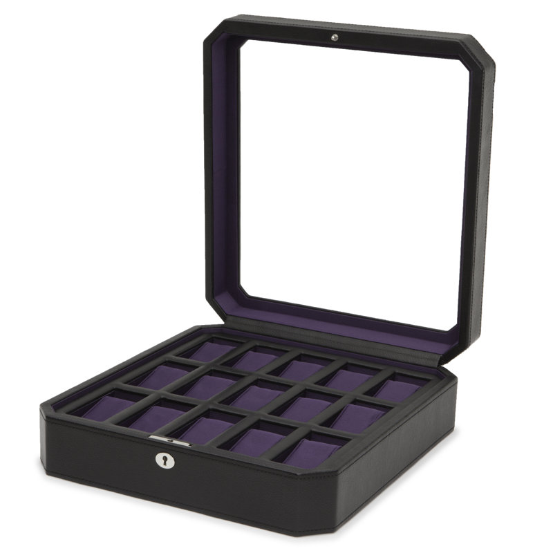 Boîte à montre, Noir / Mauve