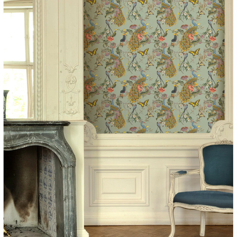 Yuki Osada Floral Wallpaper Double Roll, Sage Green