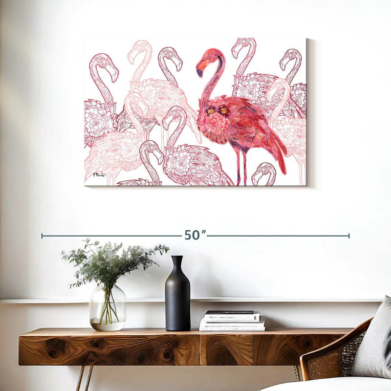 Flamant rose Brampt, H 24 po x l 36 po