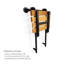 Banc de douche portatif en teck avec barre d'appui 18 po-131438200