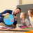 13" Tabletop World Globe Desk Decoration, 360° Horizontal Rotation with Clear Text Markings