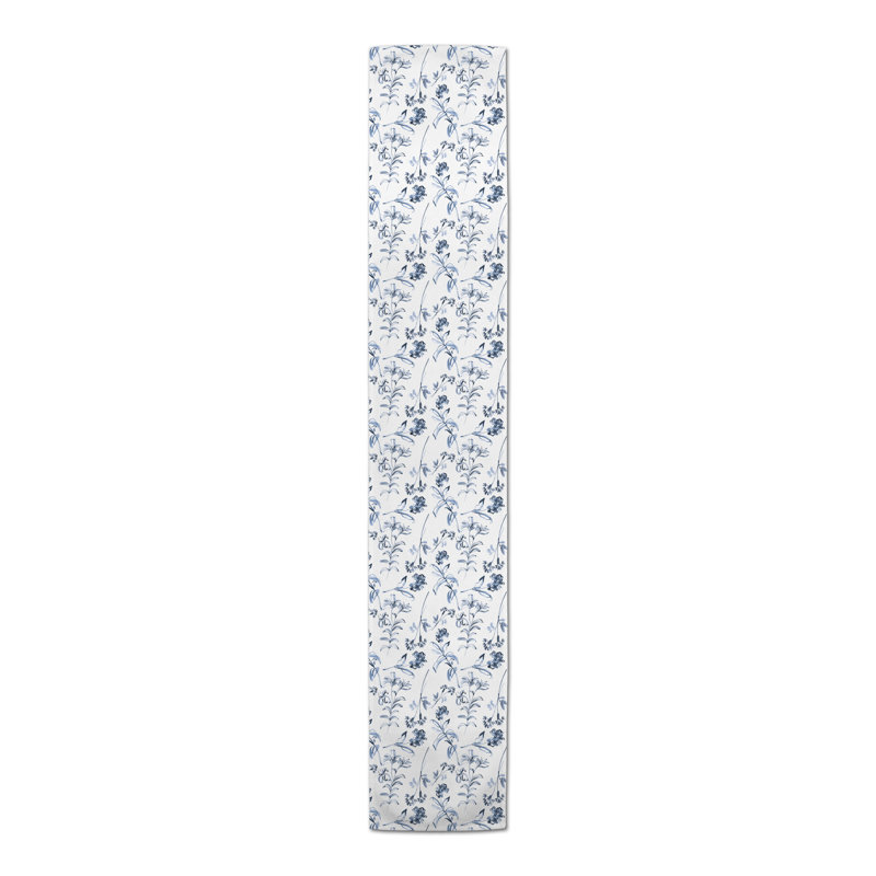 Alyissia Rectangle Floral Polyester Table Runner, 72" x 16"