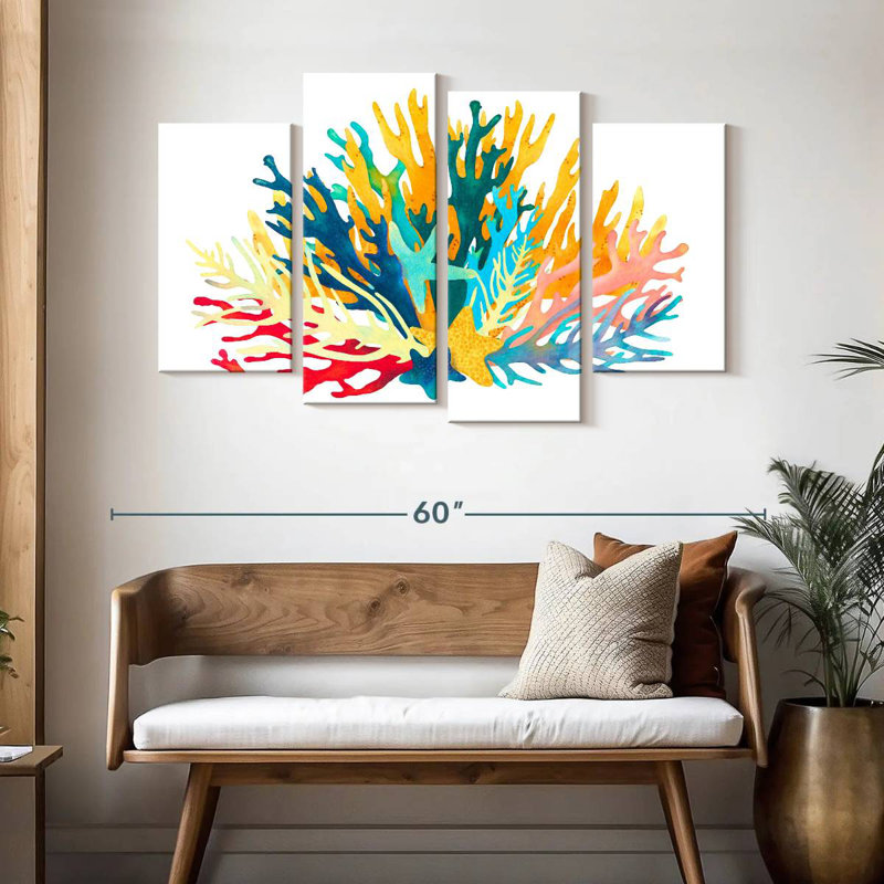 Brampt Abstract Coral Reef, 32" H x 52" W