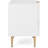 Adore Decor Jolie Modern Living Room Side Table, 2 Drawer Storage with Gold Metal Accents, White