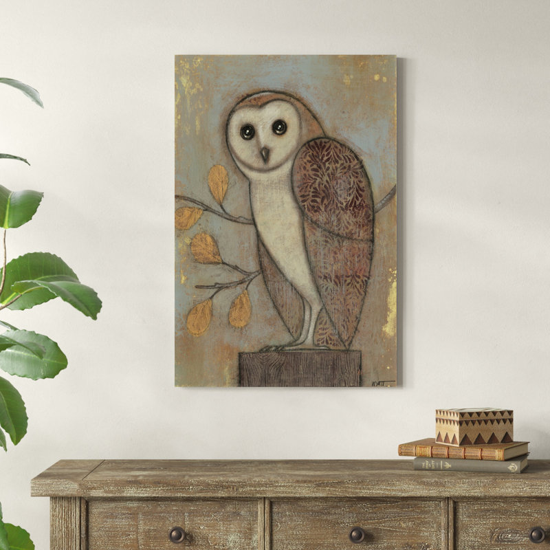 Hibou orné II, H 36 po x l 24 po x P 1,25 po