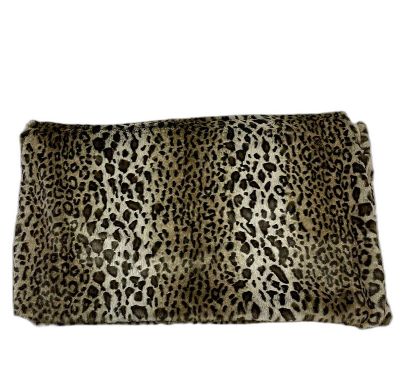 Ultra Soft Faux Fur Leopard Throw