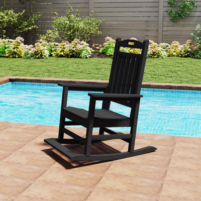 Chaise berçante d'extérieur surdimensionnée en PEHD avec pied de lit