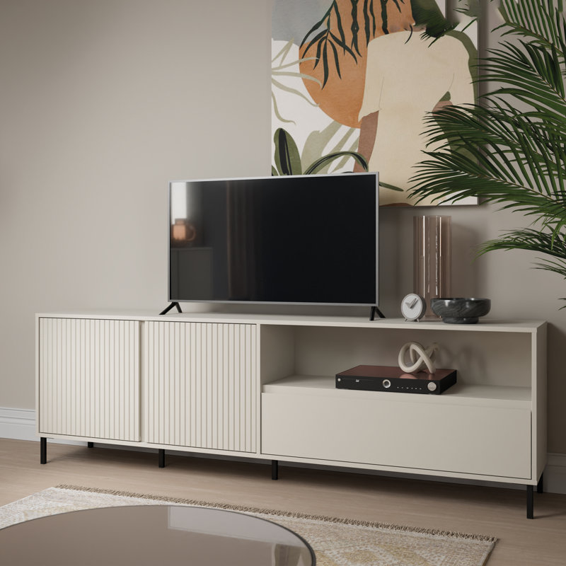 Unfinished TV Stand, 64.5cm H x 207.8cm L x 40cm W, Cashmere