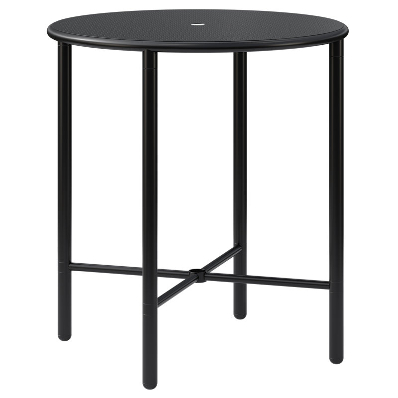 Table de bar Juna, ronde, Noir