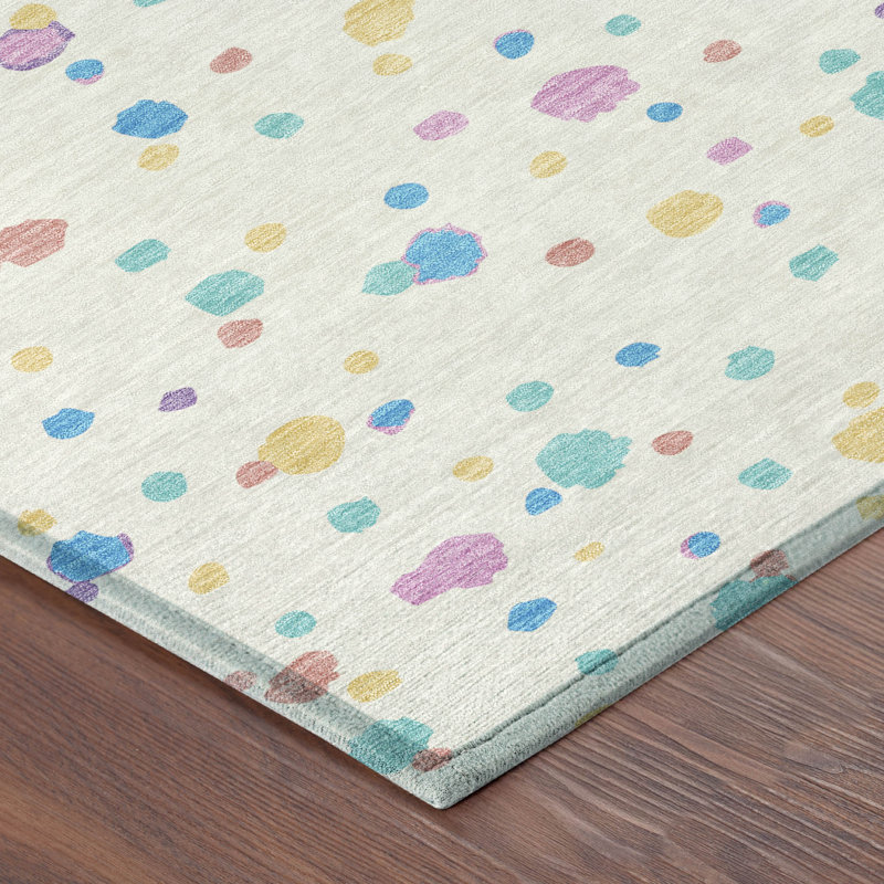 Machine Washable Indoor/Outdoor Chantille ACN2518 Geometric Rug, Ivory, Rectangle 10' x 14'