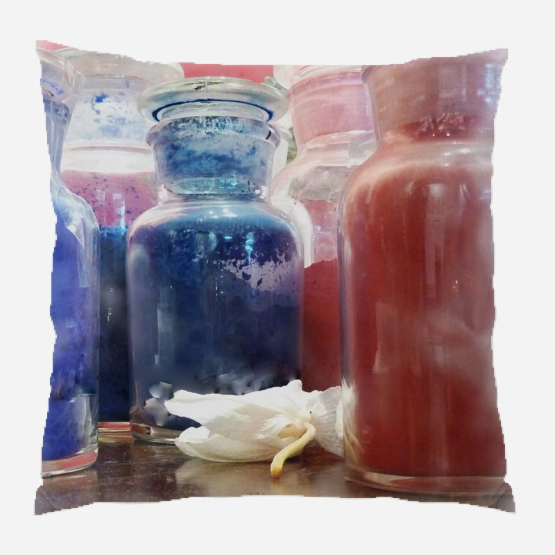 Housse de coussin d'extérieur carré Blumenthal Paint, Microsuède, Intérieur