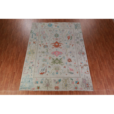 All-Over Floral Oushak Indian Area Rug 9x12