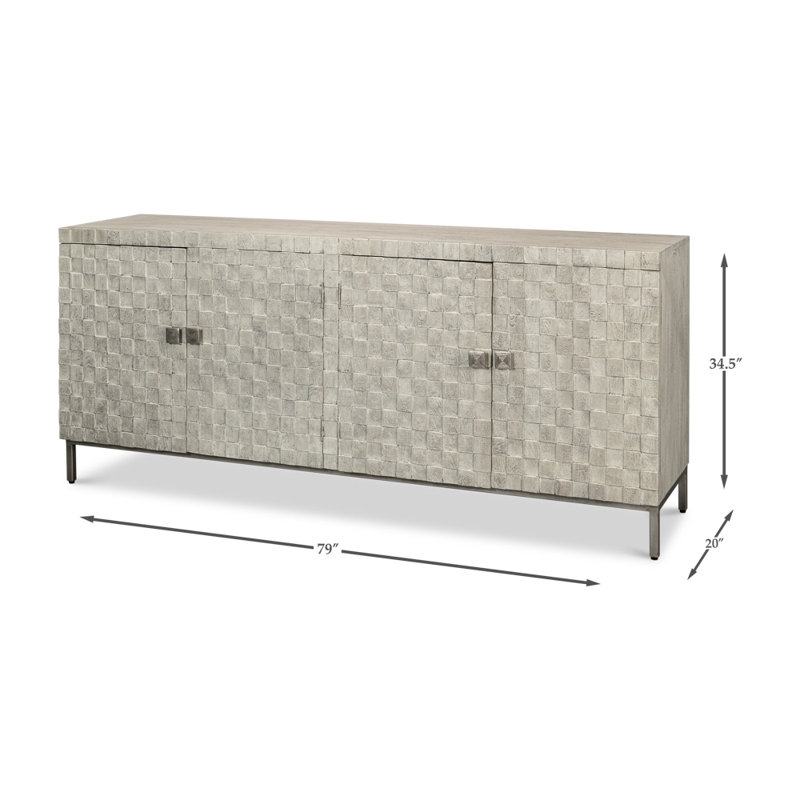 Cubist 79'' W Solid Wood Sideboard