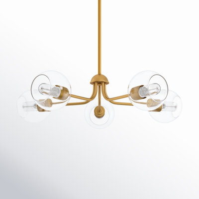 Mirianne 5 - Light Steel Dimmable Chandelier
