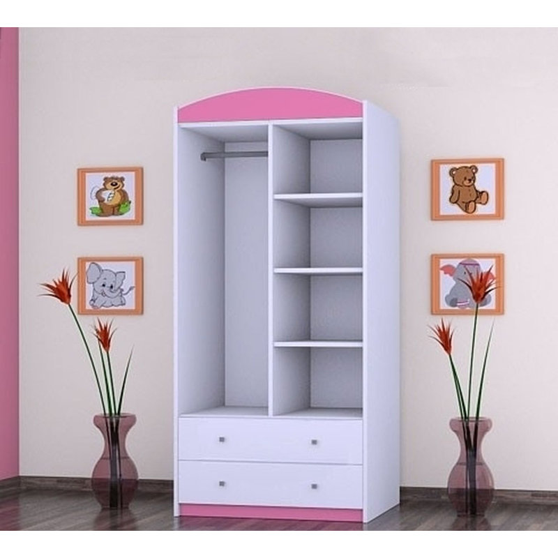 Drubin 2 Door Wardrobe, Pink