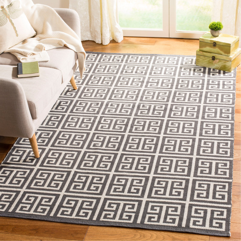 Royalton Hand Woven Cotton Geometric Rug, Rectangle 4' x 6'