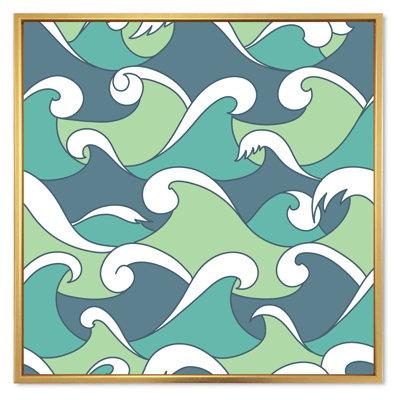 Vagues abstraites - reproduction sur toile