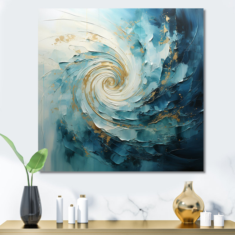 Spirales célestes I sur toile, Toile tendue, H 36 po x l 36 po x P 1,5 po