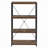 Industrial Style 1Pc Bookshelf Black Metal Frame Wooden Weathered Oak Finish Home Office Furniture