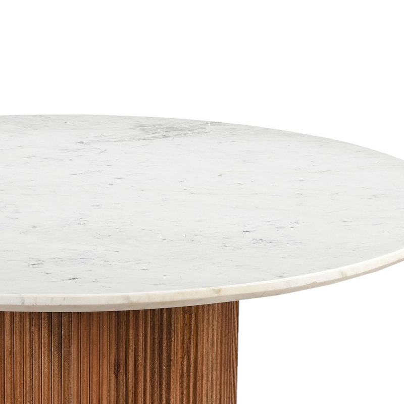 Table d'appoint Jason en noyer et blanc