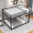 Metal Bunk Bed With Safety Guard Rails,  Heavy Duty Space-Saving Design