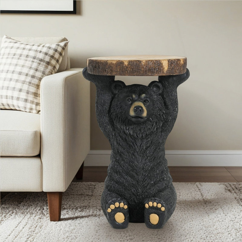 Tabouret de table d'appoint à piédestal Black Bear