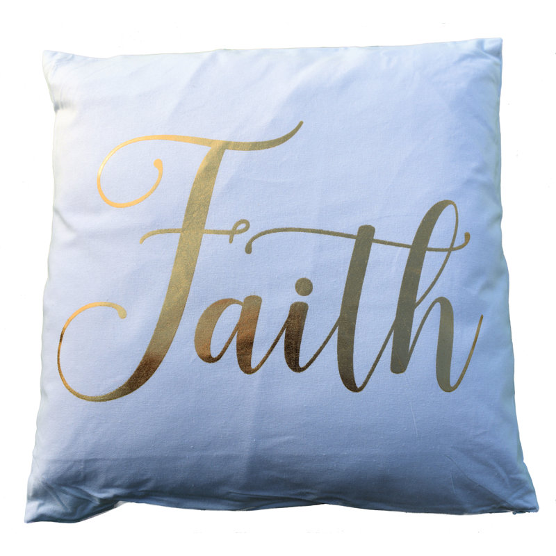 Coussin décoratif en coton Lakeshia Faith