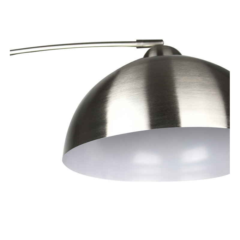 Lampe sur pied arquée 69 po Lahla, Nickel brossé