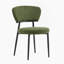 Ensemble de 2 chaises de salle à manger rembourrées - vert