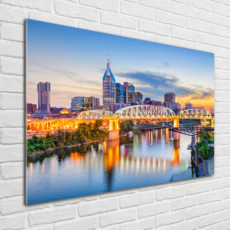 Tennessee USA Bridge - No Frame Print on Glass