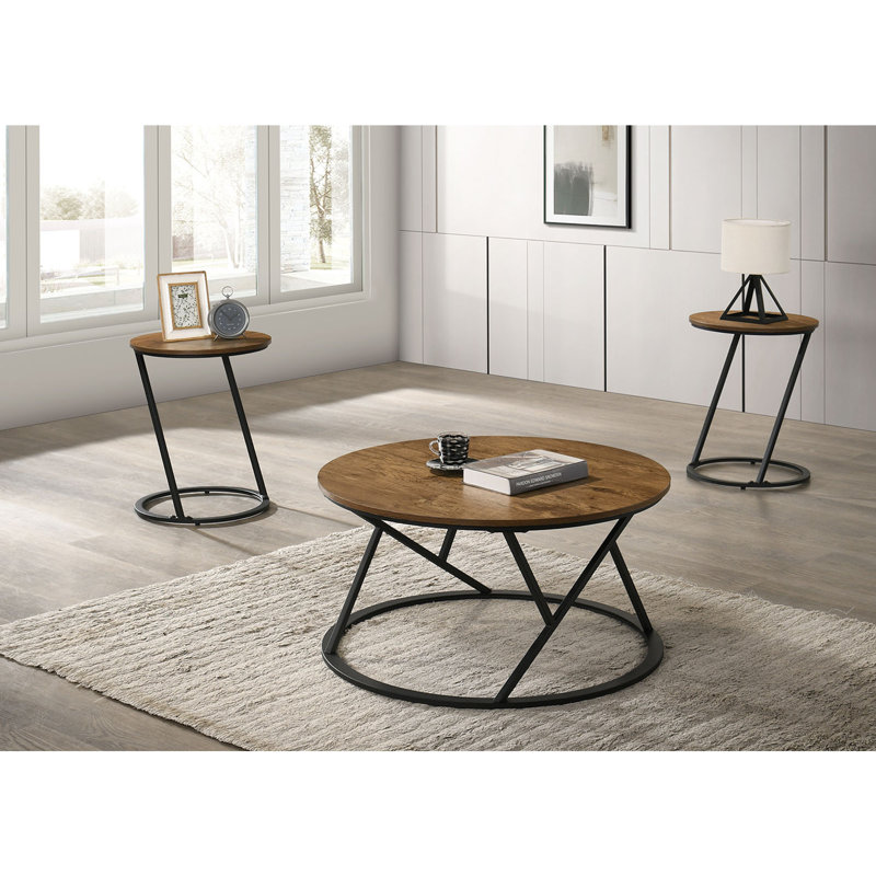 Contemporary 3Pc Table Set, Natural