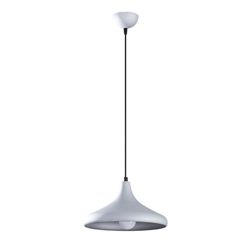 Lustre de style scandinave, structure en métal argenté, 11,8 po x 11,8 po | Hauteur: 44,5 pouces, douille E27 de 40 W maximum | Câble de 35,4 pouces, design élégant pour la salle à manger et les espaces de vie, certifié IP20, esthétique moderne